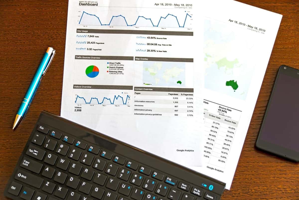 Retail performance dashboard displayed on laptop